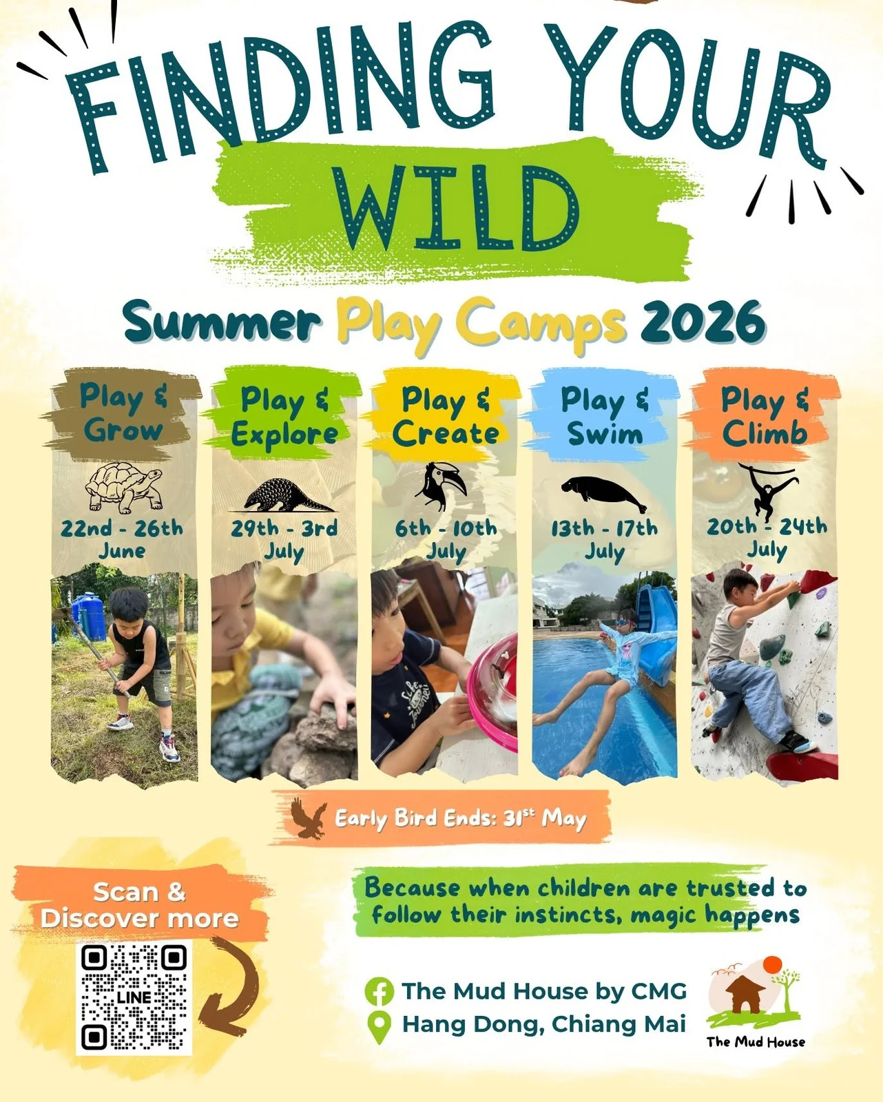 Finding Your Wild, Summer Play Camps 2026 brochure